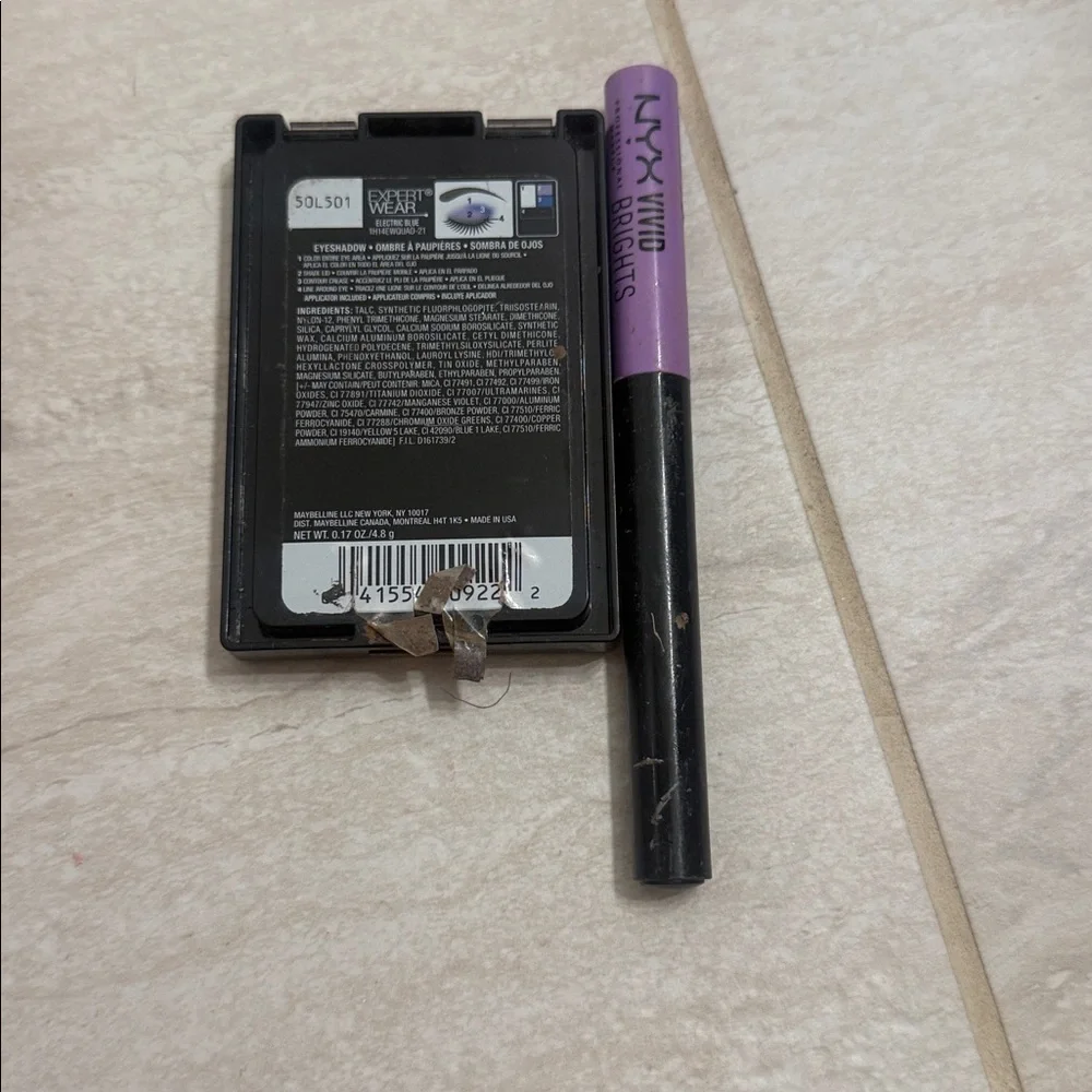 NYX Purple Eyeliner & Lavender-Blue Eyeshadow Quad